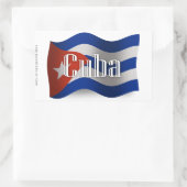 Cuba Waving Flag Rechthoekige Sticker (Tas)