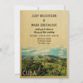 Cuba Wedding Invitation  Middeleeuwen Kaart (Voorkant)