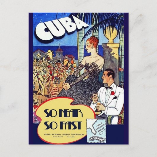 Cuba, zo dichtbij zo snel reizen Briefkaart (Voorkant)