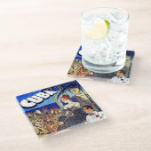 Cuba, zo dichtbij zo snel reizen Glazen Onderzetter (Schuin)