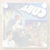 Cuba, zo dichtbij zo snel reizen Glazen Onderzetter (Achterkant)