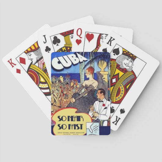 Cuba, zo dichtbij zo snel reizen Pokerkaarten (Achterkant)