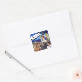 Cuba, zo dichtbij zo snel reizen Vierkante Sticker (Envelop)