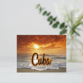 Cuba-zonsondergang Briefkaart (Staand voorkant)