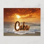 Cuba-zonsondergang Briefkaart (Voorkant)
