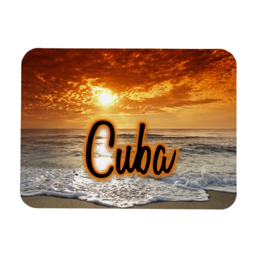 Cuba-zonsondergang Magneet (Horizontaal)