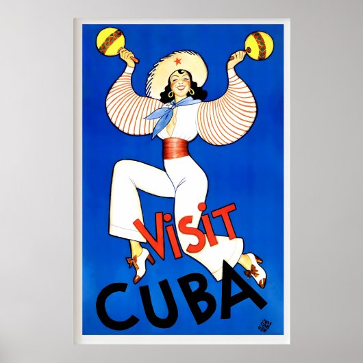 Cuba Zuid-Amerika Havana Wereld Reisposter Poster (Voorkant)