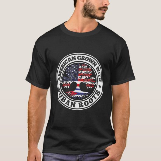 Cubaan geteeld in Amerika Cuba T-shirt (Voorkant)