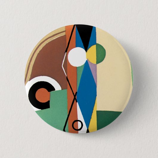 Cubaans Abstract Ronde Button 5,7 Cm (Voorkant)