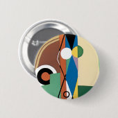 Cubaans Abstract Ronde Button 5,7 Cm (Voorkant /achterkant)