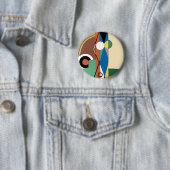 Cubaans Abstract Ronde Button 5,7 Cm (In situ)