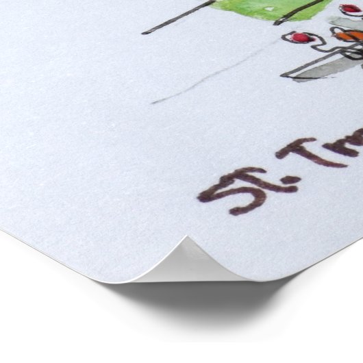 Cubaans Abstract | Saint-Tropez, Frans-Riviera Poster (Hoek)