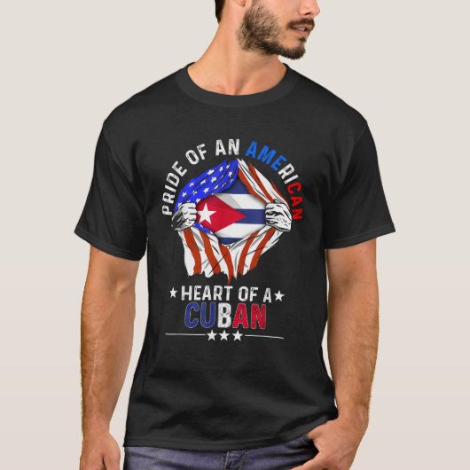 Cubaans-Amerikaans Pride-buitenlandland Cuba T-shirt (Voorkant)