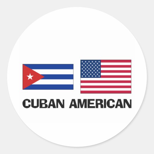 Cubaans-Amerikaans Ronde Sticker (Voorkant)