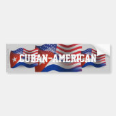 Cubaans-Amerikaanse golfvlag Bumpersticker (Voorkant)