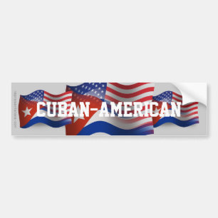 Cubaans-Amerikaanse golfvlag Bumpersticker