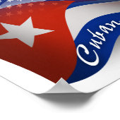 Cubaans-Amerikaanse golfvlag Poster (Hoek)