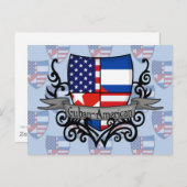 Cubaans-Amerikaanse vlag Briefkaart (Voorkant / Achterkant)
