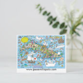 Cubaans briefkaart, www.joseemiliopolo.com briefkaart (Staand voorkant)
