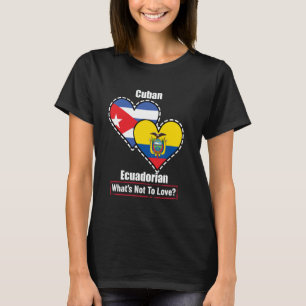 Cubaans Ecuadoraans hart markeert wat niet lief is T-shirt