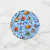 Cubaans feestpatroon confetti (Kleine voorkant)