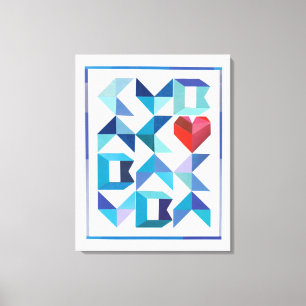 Cubaans hart uitgerekt canvas afdrukken