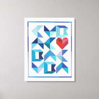 Cubaans hart uitgerekt canvas afdrukken