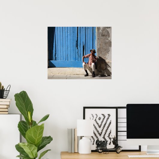 Cubaans man en zijn sigaar poster (Thuiskantoor)
