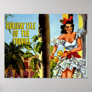 Cubaans reisposter - Holiday Isle Tropics Poster