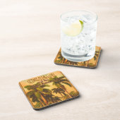 cubaans reizen - cuba spoorweg lithografie bier onderzetter (Rechterzijde)