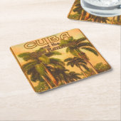  cubaans reizen - cuba spoorweg lithografie kartonnen onderzetters (Schuin)