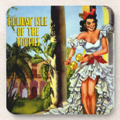  Cubaans reizen - Holiday Isle Tropics Bier Onderzetter (Voorkant)