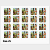  Cubaans reizen - Holiday Isle Tropics Vierkante Sticker (Vel)