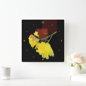 Cubaans Roos Vierkante Klok (Huis)