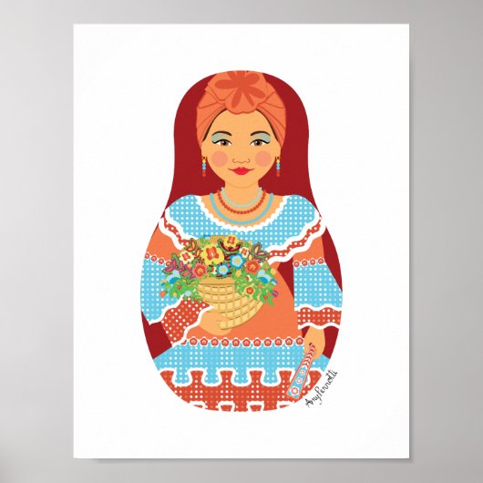 Cubaans Sienna Matroesjka Poster (Voorkant)