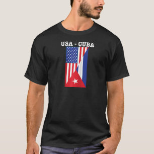 Cubaanse Amerikaanse vlag Cuba libre met Amerikaan T-shirt