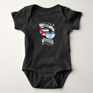 Cubaanse Argentijnse hartvlaggen Cuba Argentinië Romper