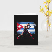 Cubaanse Bokser - Pride Cuba Boksen Box Handschoe Kaart (Gele Bloem)