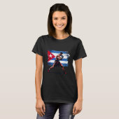 Cubaanse Bokser - Pride Cuba Boksen Box Handschoe T-shirt (Voorkant volledig)