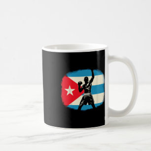 Cubaanse bokskracht met vlag trots koffiemok