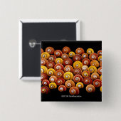 Cubaanse boomslakken vierkante button 5,1 cm (Voorkant /achterkant)