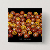 Cubaanse boomslakken vierkante button 5,1 cm (Voorkant)