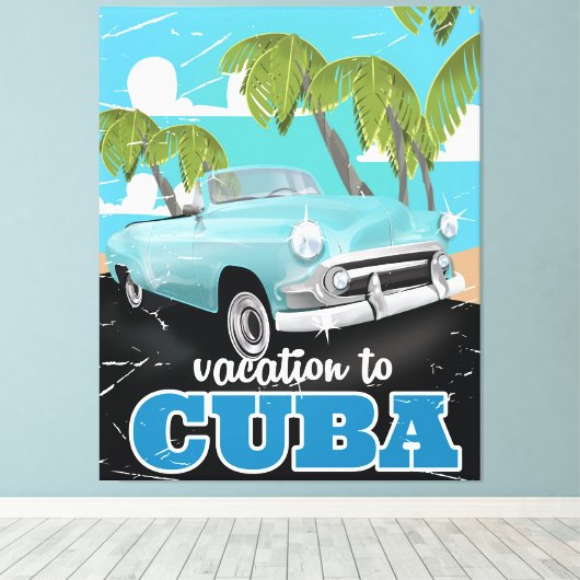 Cubaanse booreiland canvas afdruk (Insitu (Houten vloer))