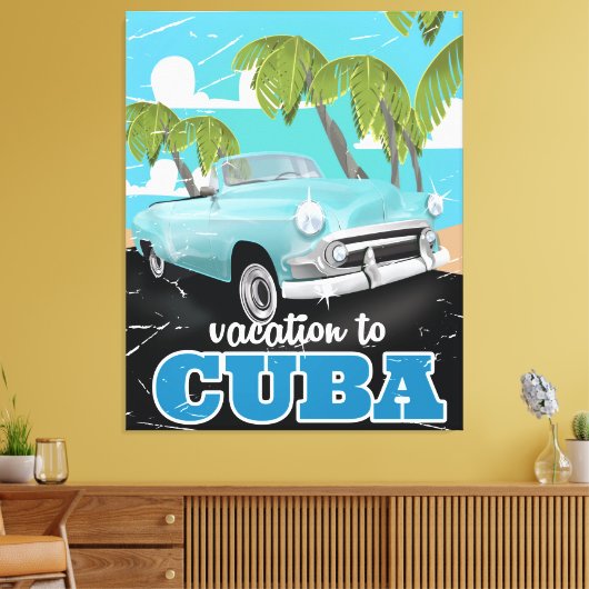 Cubaanse booreiland canvas afdruk (Insitu (Woonkamer))
