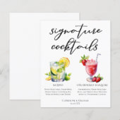 Cubaanse cocktails Mojito Strawberry Daiquiri Menu (Voorkant / Achterkant)