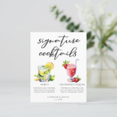 Cubaanse cocktails Mojito Strawberry Daiquiri Menu (Staand voorkant)