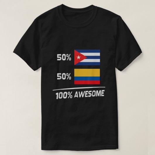 Cubaanse Colombiaanse vlag Cuba T-shirt (Design voorkant)