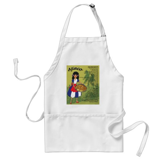 Cubaanse Cuisine Recipe Apron, Ajiaco Standaard Schort (Voorkant)