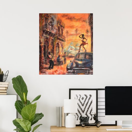 Cubaanse dans poster (Thuiskantoor)