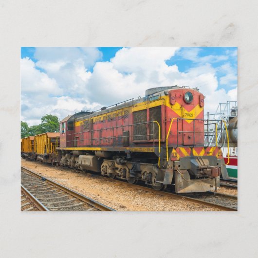 Cubaanse diesellocomotief, door Rusland gebouwd Briefkaart (Voorkant)